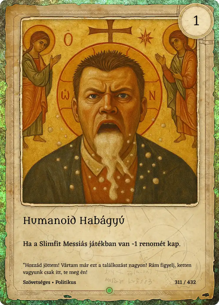 Habágyú lap kártya képe