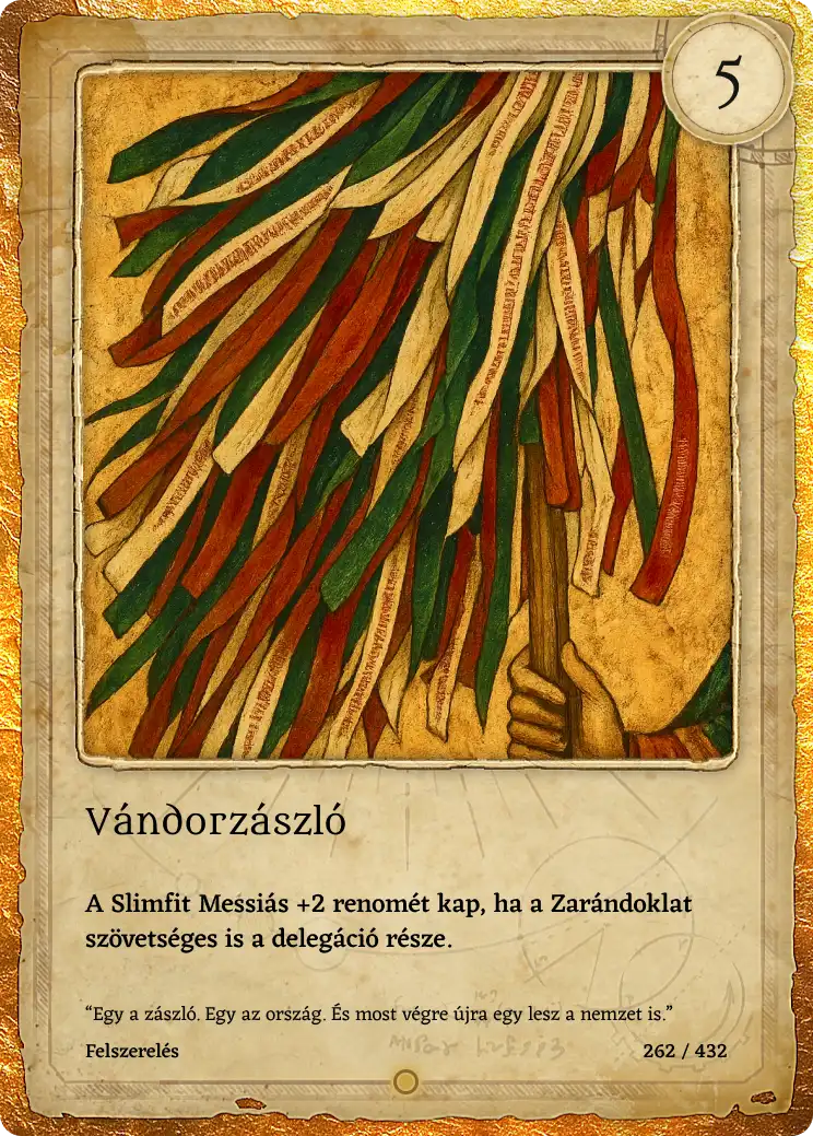 Vándorzászló lap kártya képe