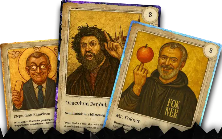 A Demagógia: Krumplisztáni Krónikák című kártyajáték 34 féle kandidátusa